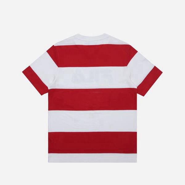 Camisetas Fila Homem Vermelhas/Branco - Fila Striped S/S Portugal Online,VIOJ-64782